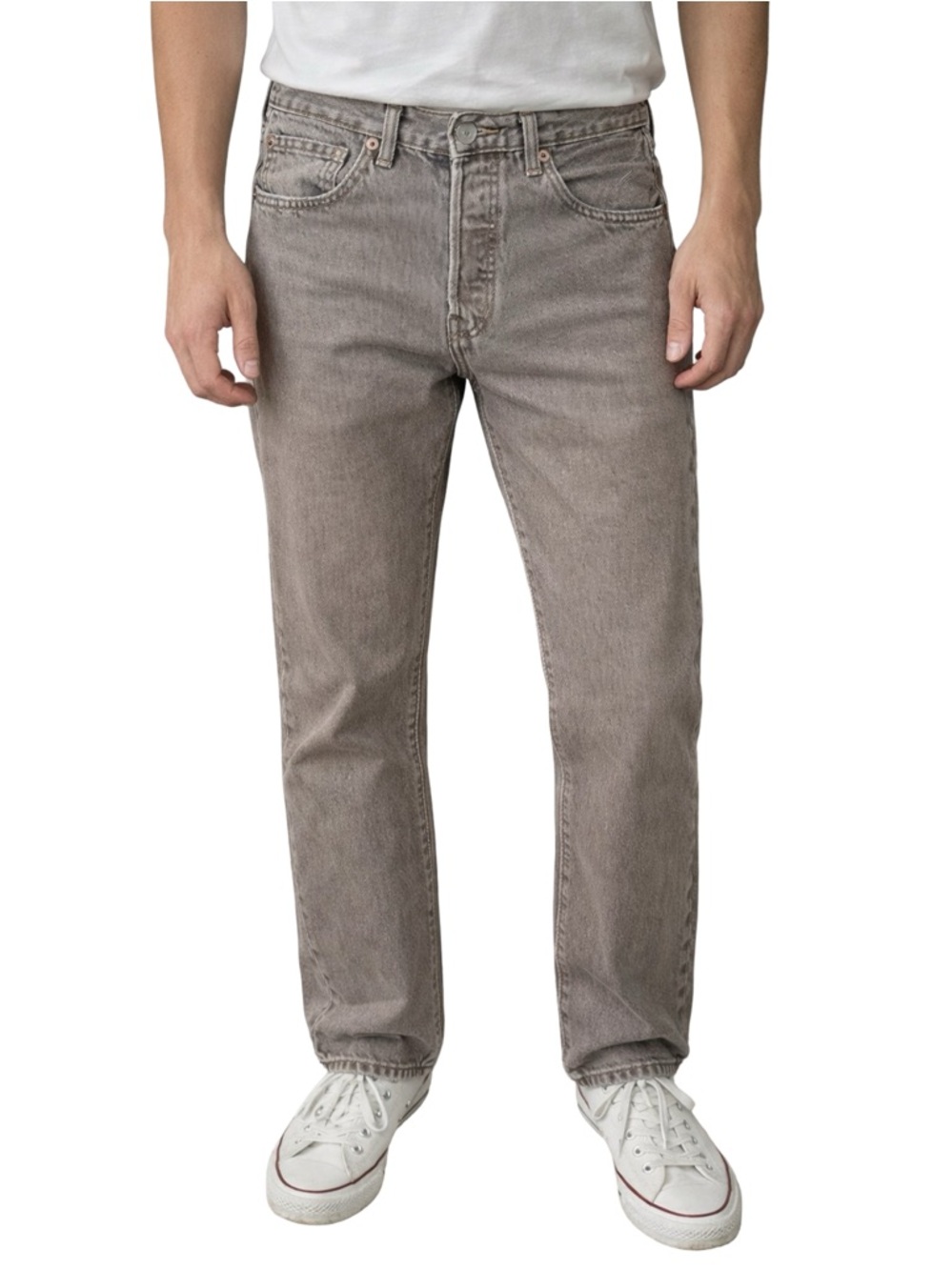 Levi’s 501 Cream Men's Straight-Leg Jeans Size 29 Waist 30 Length
